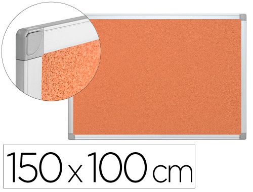 Quadro de cortica q-connect caixilho de aluminio 150x100cm extra cortica 5 mm , Q-connect , 33667 , 5705831035638